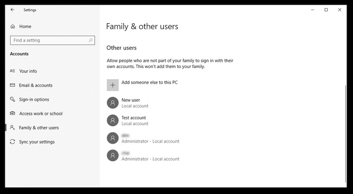 create new user account