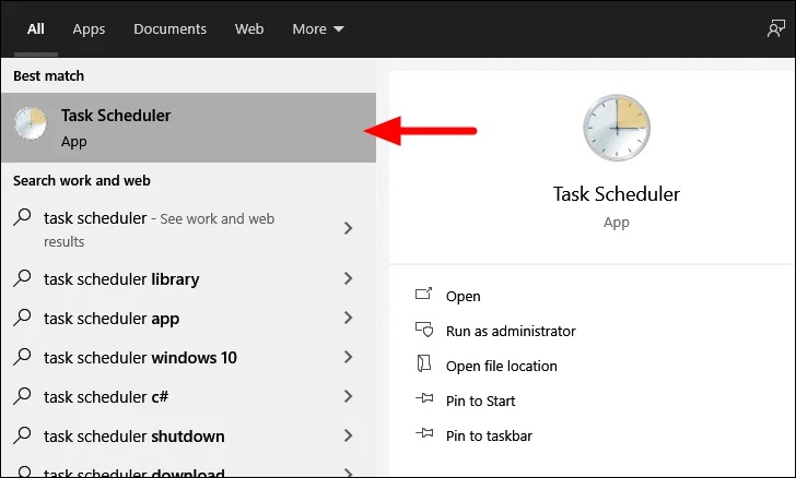 task scheduler open app