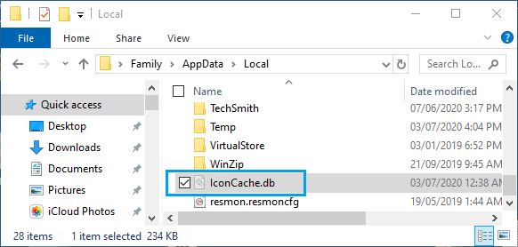 enable view hidden file option