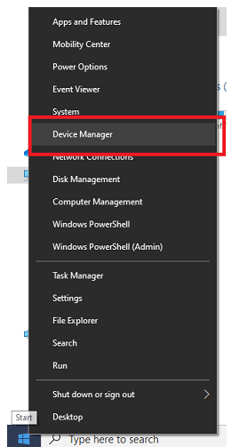 Update Bluetooth driver in Device Manager - run device manager