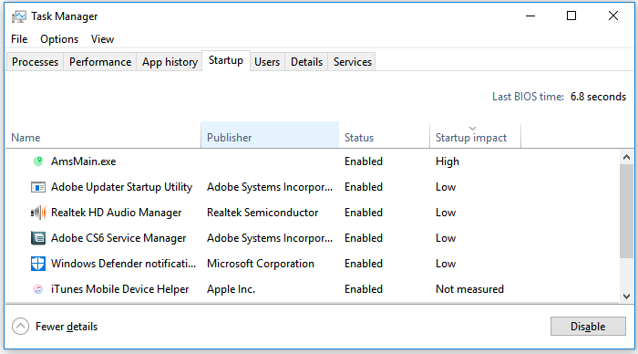 Fix the requested resource is in use - disable malware from startup
