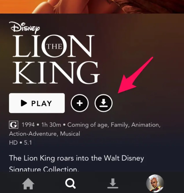 disney plus video download step 2