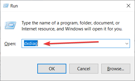 run the dxdiag command