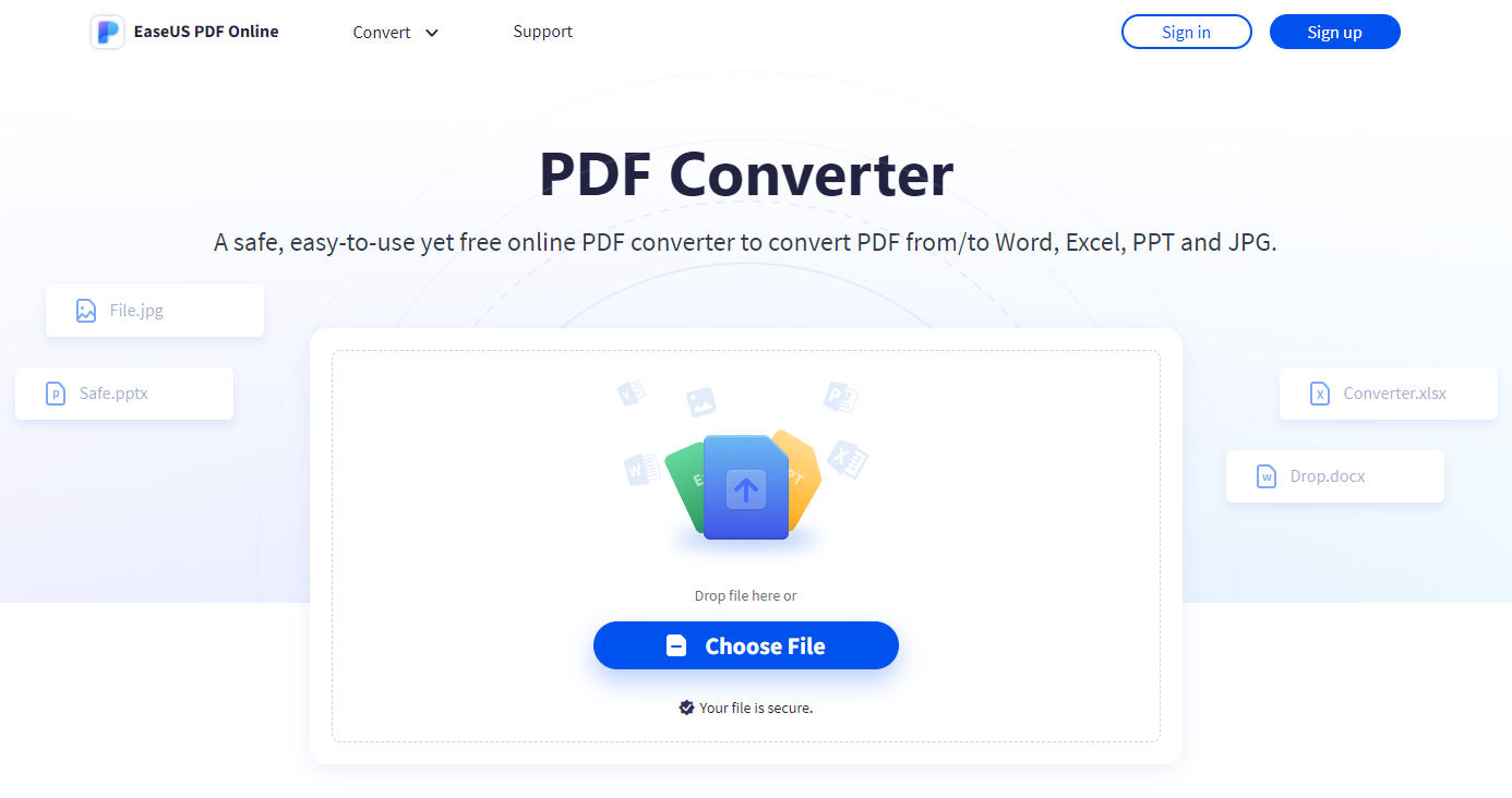 EaseUS Free PDF to Word Converter Online