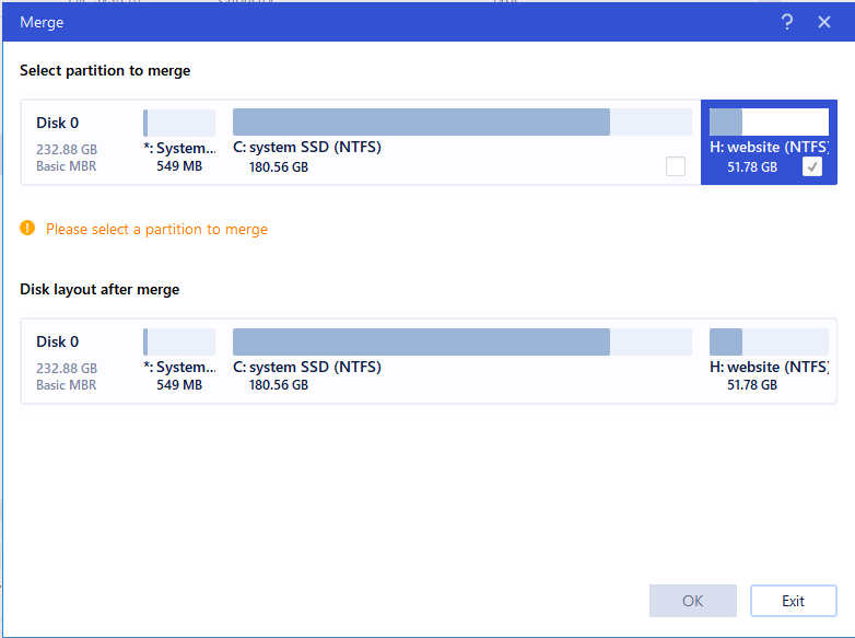 EaseUS partition master preview
