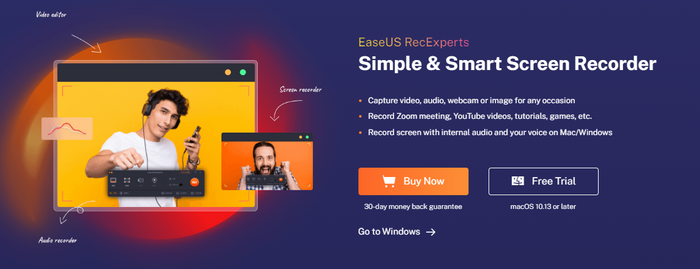 easeus recexperts screen recorder for mac