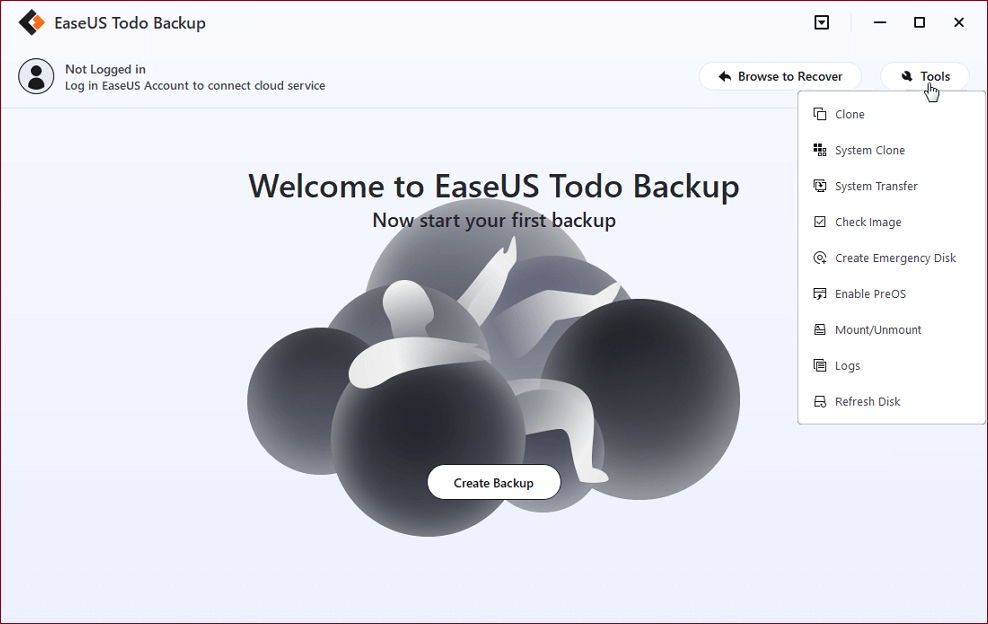 easeus todo backup tools options 