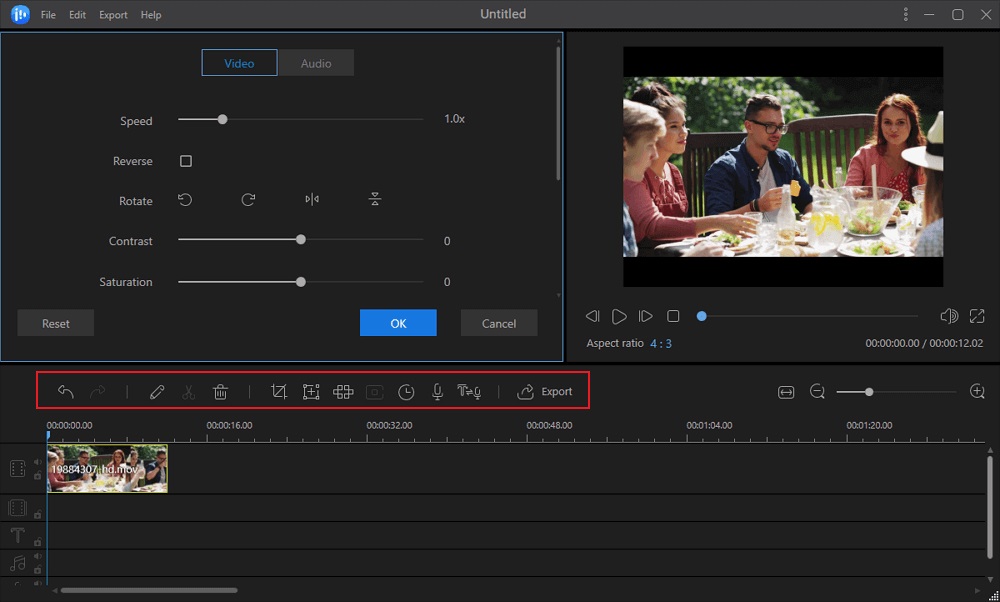 easeus video editor video settings