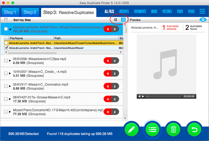 Easy Duplicate Finder app for duplicate video finder Step 5