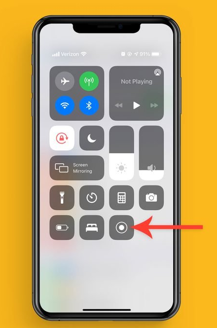 press record button