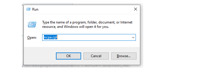 Ethernet Doesn't Have A Valid IP Configuration Configure Your Network Adapter Settings Step 1