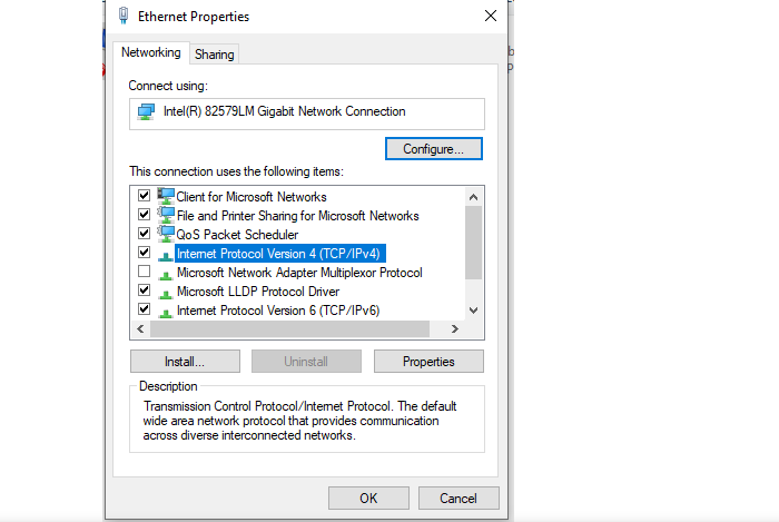 Ethernet Doesn't Have A Valid IP Configuration Configure Your Network Adapter Settings Step 3