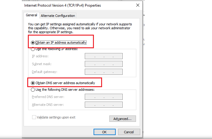 Ethernet Doesn't Have A Valid IP Configuration Configure Your Network Adapter Settings Step 4
