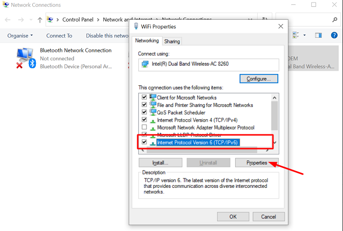 Ethernet Doesn't Have A Valid IP Configuration Migrate to Google or CloudeFlare DNS Step 5