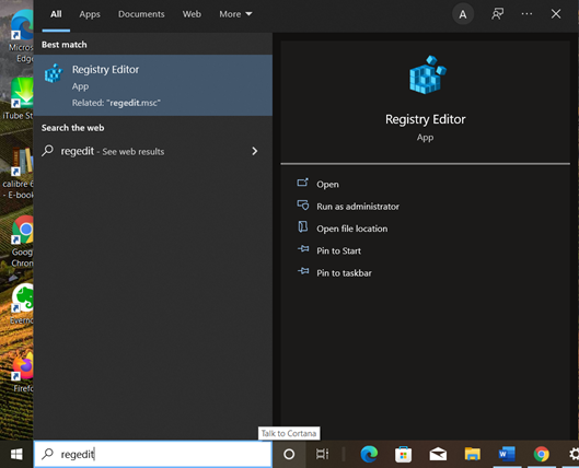 Launch the Registry Editor