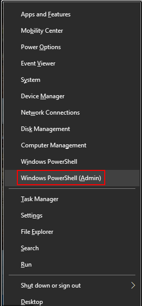click windows powershell