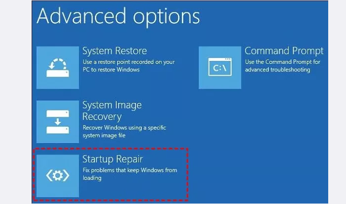 Cloned Hard Drive Won't Boot Use Window Recovery Environment Step 1