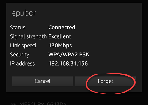fix kindle wifi error