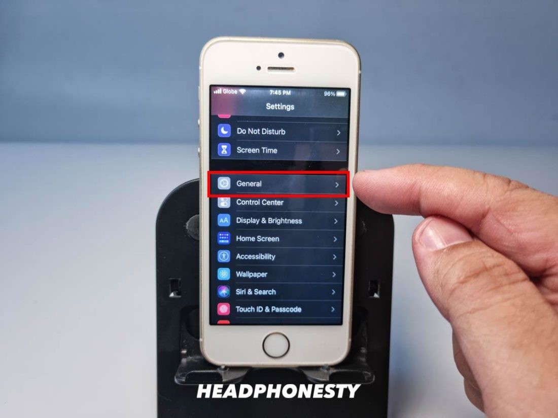 no sound on iPhone by resetting all settings step 1