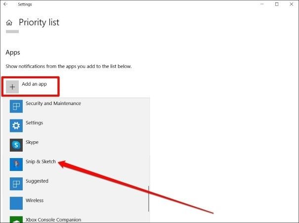 Enable focus assist to fix snip & sketch not working on Windows step 3