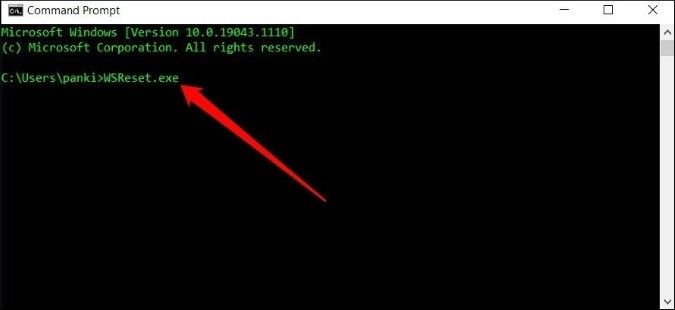Reset Microsoft store process to fix snip & sketch not working on Windows step 2