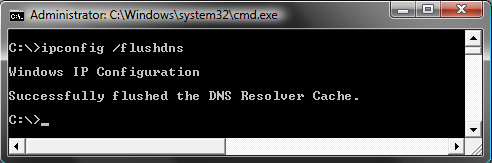 flush the dns cache
