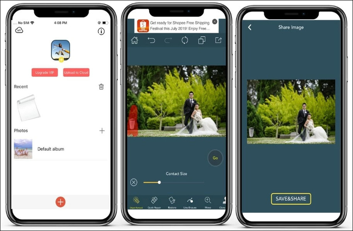 remove watermark using photo retouch app