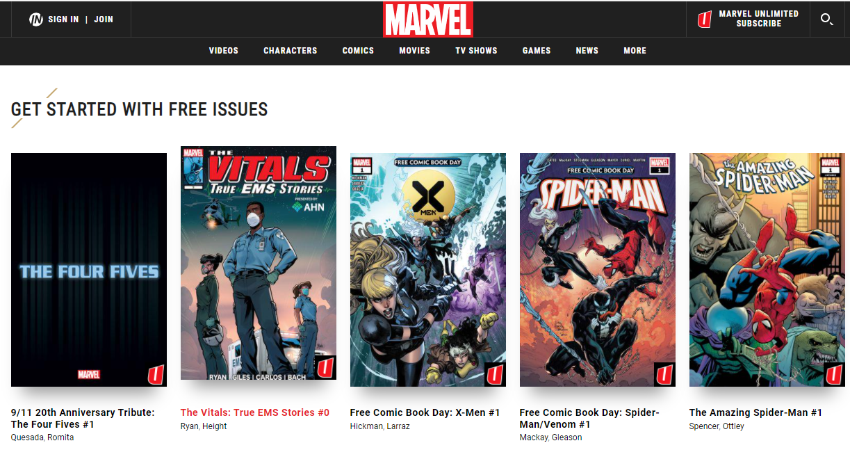 free comic websites