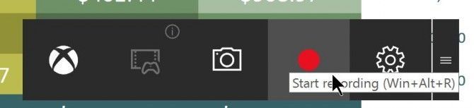 tap on the start recording option 