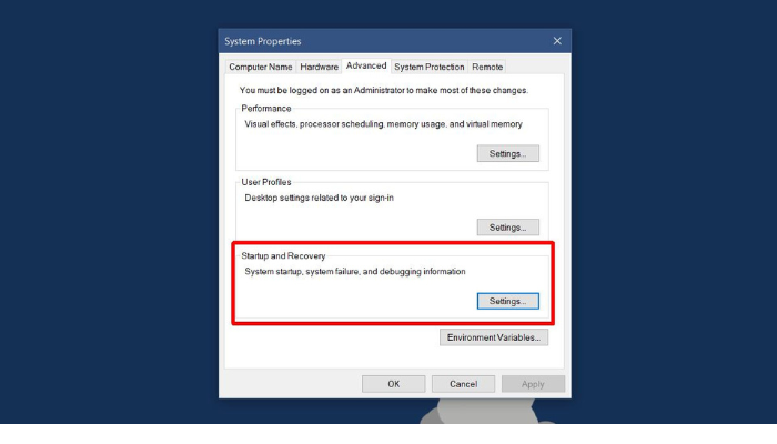 Change Memory Dump Settings