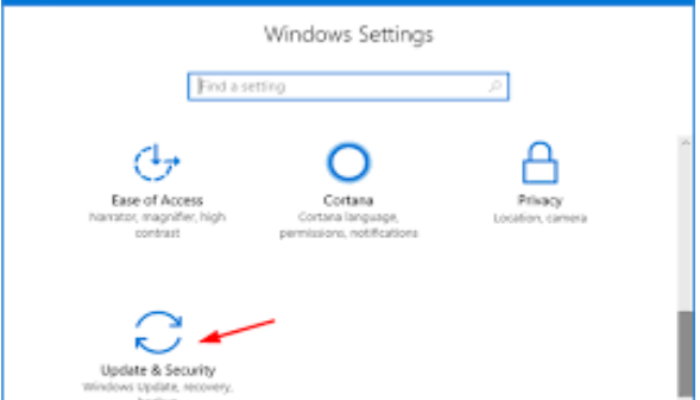 Go To Update And Security
