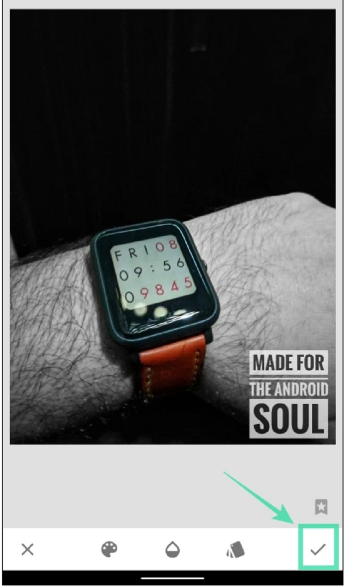How to Add Watermark to Photos with Snapseed Step 4