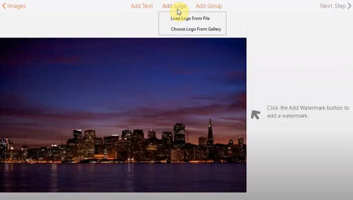 How to Add Watermark to Photos with Visual Watermark Step 2