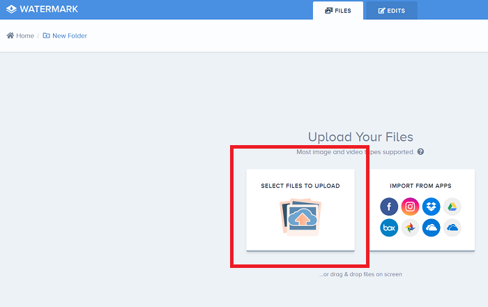 How to Add Watermark to Photos with Watermark Step 1