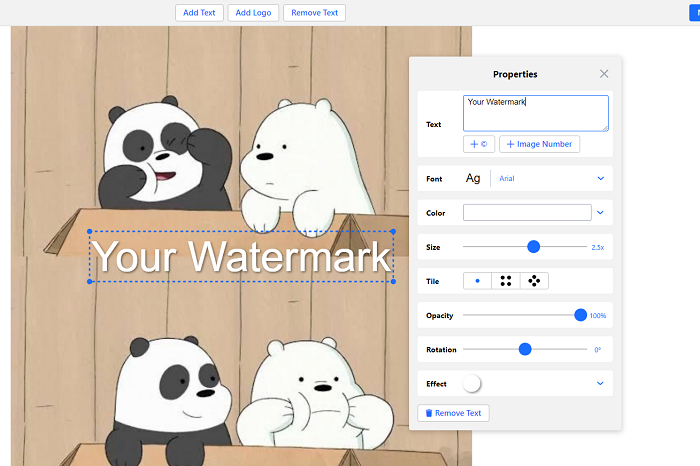 How to Add Watermark to Photos with Watermarkly Step 4