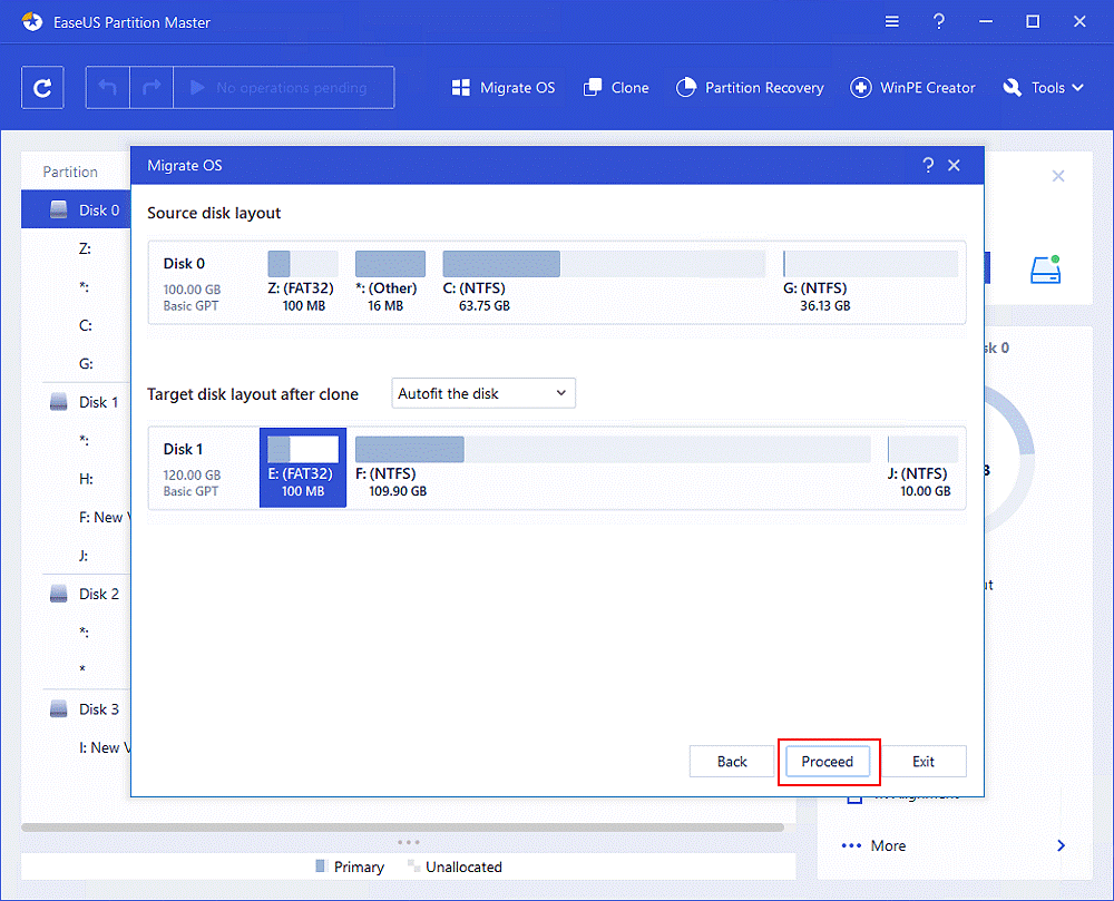 how to clone only os to ssd easeus partition master-step3