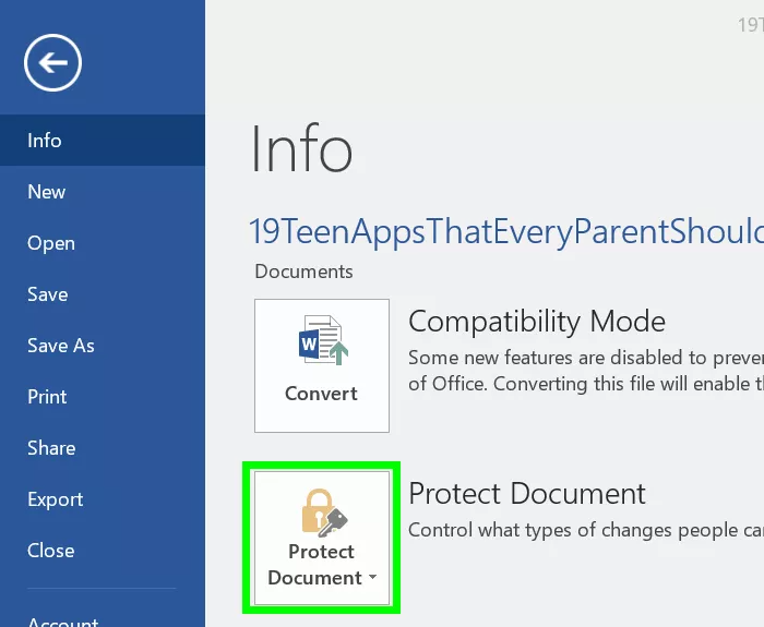 How To Encrypt Excel File With Integrated Tool Step 2