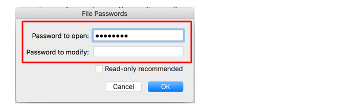 How To Encrypt Excel File on Mac Step 3