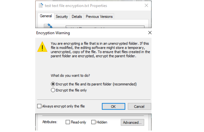 How To Encrypt Excel File With Windows Encrypting File System Step 4
