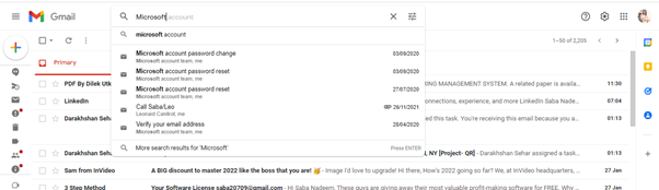 Search Microsoft in searchbar