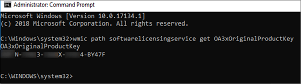Copy the Product Key