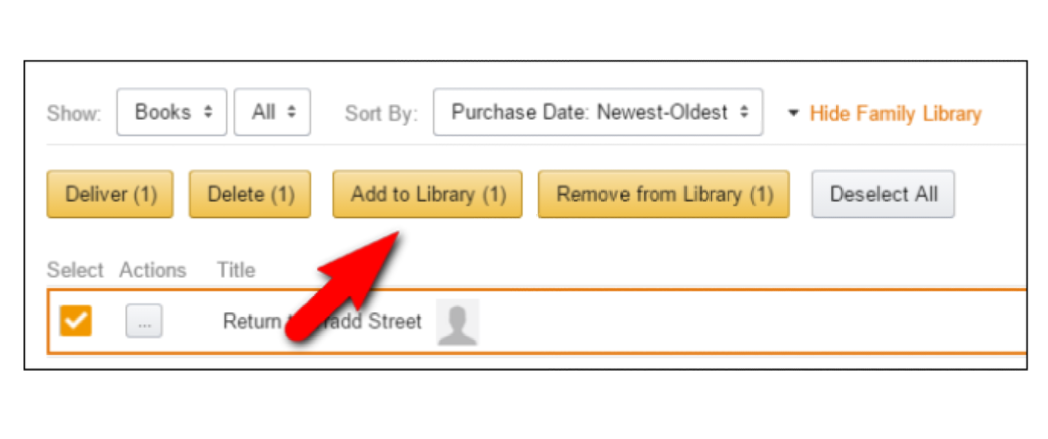 gift audible books through amazon household sharing step 7