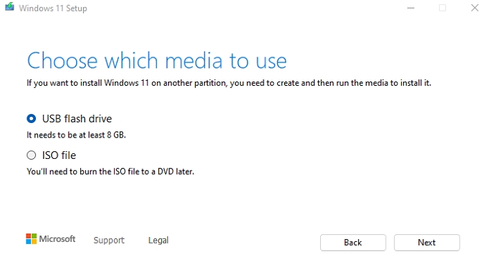 Install Windows 11 on USB