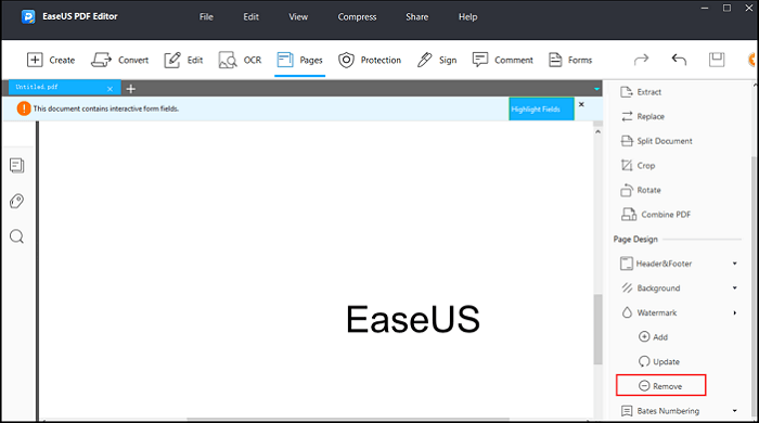 How to Remove Watermarks from PDF with EaseUS PDF Editor Step 3