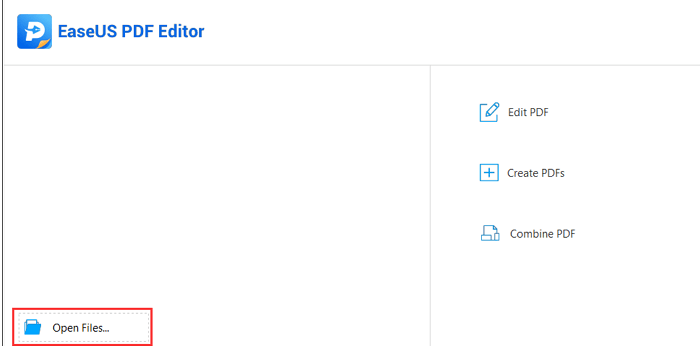 How to Remove Watermark From PDF EaseUS PDF Editor Step 1