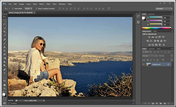 launch adobe photoshop