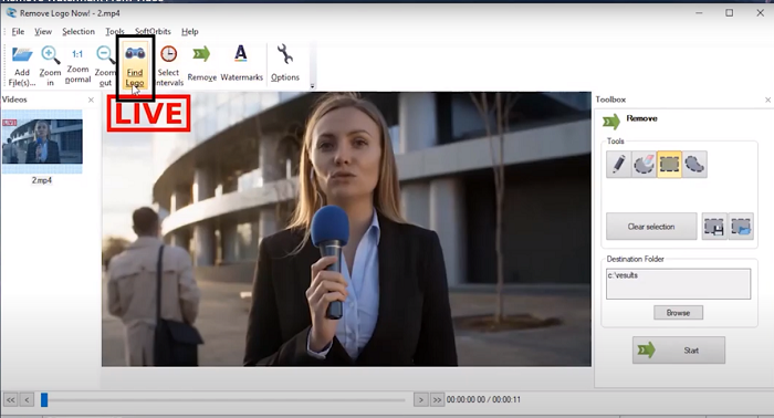 How to Remove Watermark From Videos with Remove Logo Now Step 2