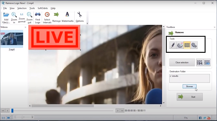 How to Remove Watermark From Videos with Remove Logo Now Step 3