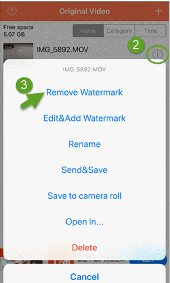 How to Remove Watermark From Videos with Video Eraser Step 2
