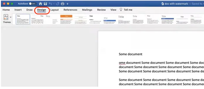 How to Remove Watermark in Word on Mac Step 1